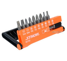 Набір насадок викруткових STHOR : 1/4", l= 25 мм, з тримачем- 60 мм, кпл. 10 шт. [5/80]
