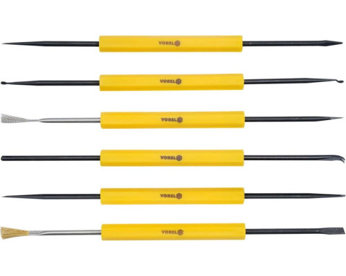 Набір інструментів для паяння VOREL, кпл. 6 шт. [25/100]