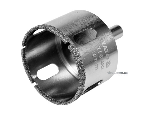 Сверло по гресу и керамике YATO, Ø= 50 мм, при сухом и мокром режимах [15/60]