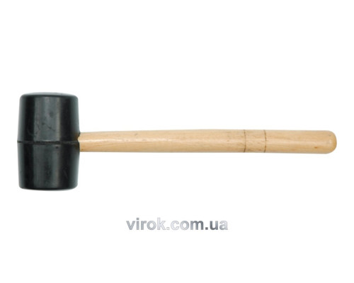 Молоток гумовий VOREL з дерев'яною ручкою, Ø=70 мм [12/24]