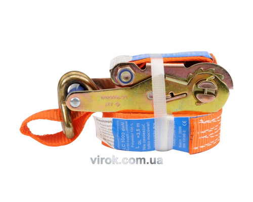 Пас для кріплення багажу з тріщаткою VOREL : 1000 daN, 35мм х 6м, [10]
