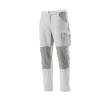 Брюки рабочие 4-WAY стреч SERWAL бело-серые YATO разм S/80-86 см, рост- 166-176 см, 11 карманов [10]