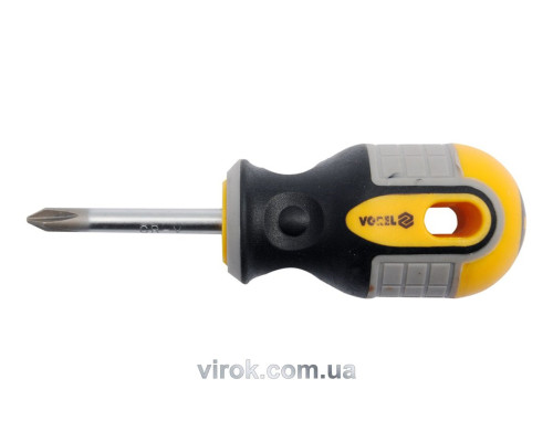 Викрутка хрестова VOREL : "Philips" PH1 х 38 мм. Cr-V [12/60/240]