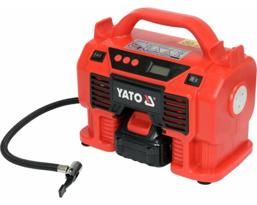 Компресор акумуляторний YATO Li-Ion 18 В, 3.0 AxГ, 60 Вт,тиск ≤ 11 Bar, подача повітря- 21 л/хв [4]