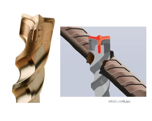 Свердло по бетону USH BOOSTER : 6 x 210 мм. SDS+, 3 різальні пруги (Y) бетон/арматура