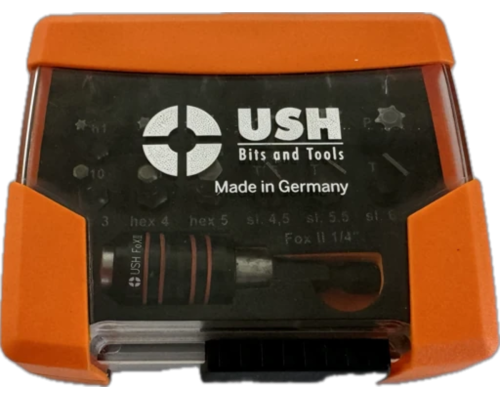 Насадки викруткові USH Industry: з магнітним тримачем, PH, PZ, SL, Torx, HEX, 19 ел