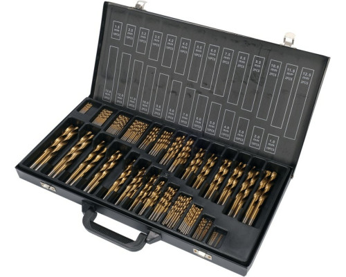 Свердла по металу титанові YATO : HSS-TiN Ø= 1-13 мм. компл. 190 шт [5/90]