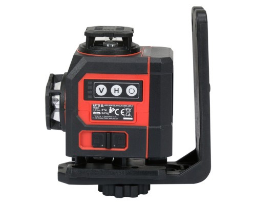 Рівень лазерний на 4-площини зелен пром YATO діап.- 30 м, живл.- 2 Li-Ion акумул 3.7 V, кроншт з ада