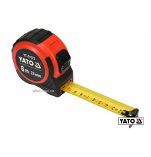 Рулетка YATO : L= 8 м x 25 мм, со стальной лентой, нейлоновым покрытием [6/48]