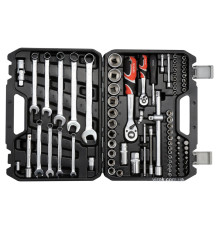 Набір головок торцевих YATO : квадрат 1/2", 1/4", з інструментами, 82 шт. [2/60]