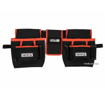 Пояс с 4 карманами для инструментов и держателем для рулетки YATO [10]