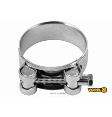 Хомут сталевий, з гвинтовим затискачем GBS W1 VOREL : Ø= 48-51/ 22 мм, оцинкований [100]