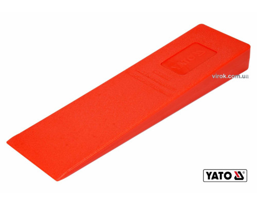 Клин для розколювання дерев пластиковий YATO : 300 x 85 x 35 мм, 430 г [20/40]