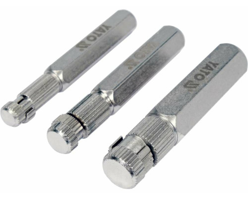 Знаряддя для викручування ніпелів YATO 3/8", 1/2", 3/4", 3 елем. [6/24]