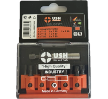 Набір насадок викруткових Industry USH: 1/4" з магнітним тримачем, T10-T40, 12ел.