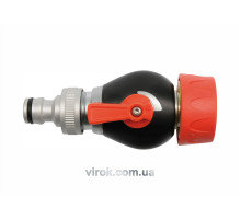 Розподілювач води 1-оканал. YATO з вентилем на шланг d= 1/2" / ABS / алюміній [12/48]