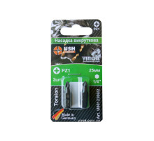 Насадка викруткова USH : POZIDRIV PZ1 x 25 мм, Уп. 2 шт.(блістер) [150]