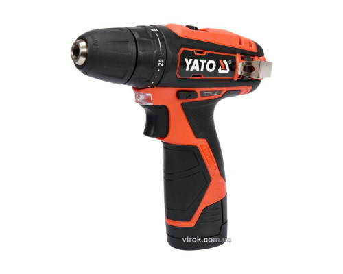 Шуруповерт компактний акумуляторний YATO: Li-Ion 12 В, 2 Агод, крутн.мом.- 30 Нм, патрон Ø≤10 мм [5]