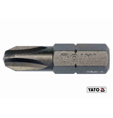 Насадка викруткова YATO : "Philips" PH3 х 25 мм. HEX 1/4". 10 (Уп/Шт.) [20/100]