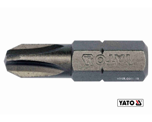 Насадка отверточная YATO: "Philips" PH3 х 25 мм. HEX 1/4". 10 (Уп/Шт.) [20/100]