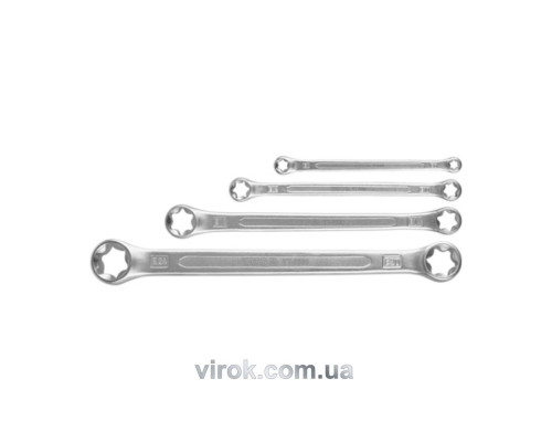 Набір ключів накидних YATO TORX Е6-Е24, Набір 4шт. [10/60]