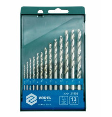 Набір свердл по металу STHOR HSS Ø=2,0-8,0 мм, 13 шт. [10/50]
