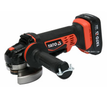 Шлифмашина угловая аккумуляторная YATO Li-Ion, 18В, 2 АГод, для диска Ø=125мм, с зарядным устройством[4]