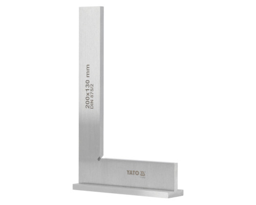 Кутник слюсарний 90° YATO з широкою основою, 200 х 130 мм [20]