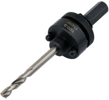 Держатель со сверлом Ø6 мм YATO : HEX10, для корончатых сверл с резьбовой крепью- 5/8" [10/90]