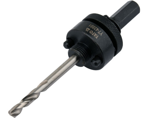 Держатель со сверлом Ø6 мм YATO : HEX10, для корончатых сверл с резьбовой крепью- 5/8" [10/90]