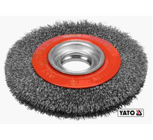 Щетка зачистная дисковая YATO: Ø=150/32 мм из нержавеющей стали. 6200 об/мин [5/40]