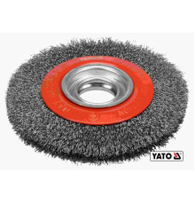Щітка зачисна дискова YATO : Ø=150/32 мм з нержавіючої сталі. 6200 об/хв [5/40]