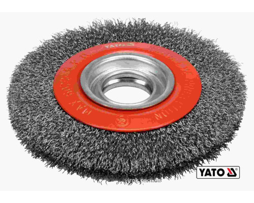 Щітка зачисна дискова YATO : Ø=150/32 мм з нержавіючої сталі. 6200 об/хв [5/40]