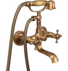 Змішувач води FALA для ванни з душом "RETRO BRONZE 1" з 2-ма вентлями [12]