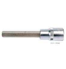 Головка торцевая YATO квадрат 1/2 HEX M10, L=100 мм. удлиненная [20/120]