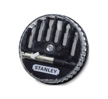 Набір насадок викруткових STANLEY : (SL5-6,5 PH0-1-2 PZ1-2), магнітний тримач 1/4". 7 Шт. DW