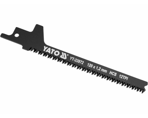 Полотно по дереву до шаблевої пили HCS YATO: кривий різ, 120x 23,7 мм, t=1,2мм, 12 зубів/1" [10/100]