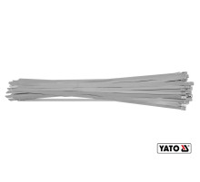 Хомут зажимной YATO: 8 х 500 мм из нержавеющей стали, пак. 50 шт [50]