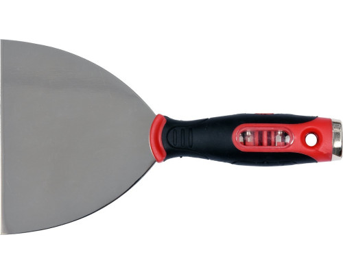 Шпатель з нержавіючої сталі, шліфований YATO, 125 мм, двокомпонентна ручка з гніздом з 4 викрутк. вс