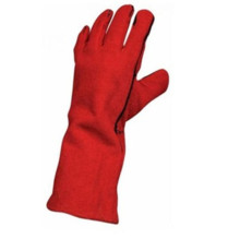 Рукавиці термостійкі для зварювальних робіт червоні розм. 10
