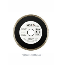 Диск алмазний суцільний YATO : Ø= 125x5,3x22,2 мм. H= 2,2 мм. для мокрої різки [20/160]