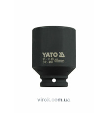 Головка торцева ударна 6-гранна YATO : подовжена, квадрат 3/4", М= 48 мм, L= 90 мм [2/8]