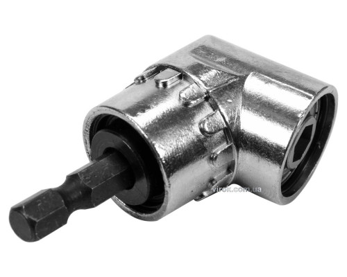 Тримач-адаптер кутовий YATO : HEX - 1/4", L= 37 мм, F=12 Нм, під кутом 105° [100]