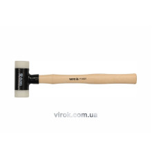 Молоток безінерційний YATO з дерев. ручкою, Ø= 40 мм, m= 430 г, l= 350 мм [6/36]