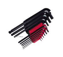 Ключі 6-гранні L-подібні STANLEY : з кулькою, M1.5-10 мм. Набір 9 Шт.