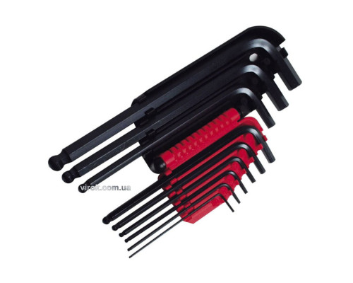 Ключі 6-гранні L-подібні STANLEY : з кулькою, M1.5-10 мм. Набір 9 Шт.