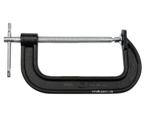 Струбцина з гвинтовим затиском "G" подібна VOREL; l= 150 мм [18]