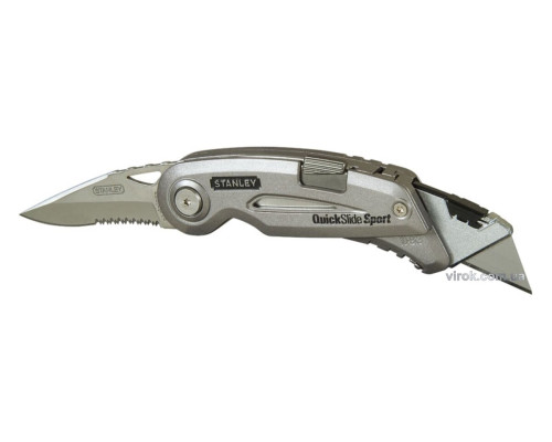 Ніж STANLEY з 2-ма лезами "QuickSlide Sport Utility Knife", L= 120 мм