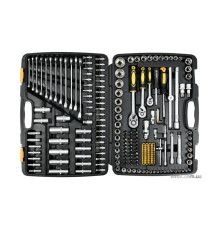 Набір головок торцевих, насадок VOREL квадр 1/4", 3/8", 1/2", з гайко ключами і інструментами 216 Од