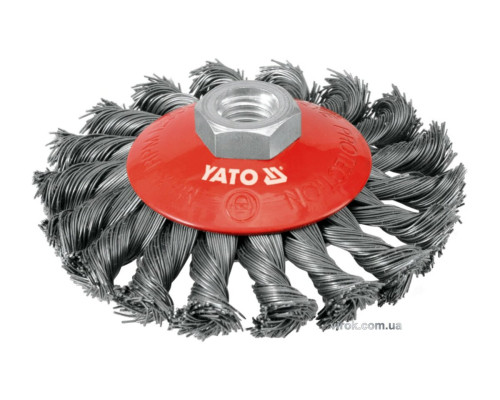 Щітка - крацовка YATO дискова Ø=100мм [8/64]